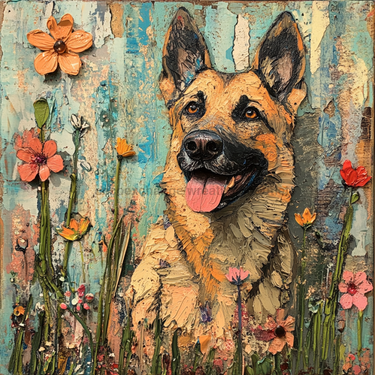 German Shephard Sign, Dog Sign, DCO-13491, Sign For Wreath, 10x10